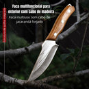 Faca Explorer Ajax Fulltang Aço Inox Cabo Jacarandá + Bainha