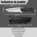 Faca de Aventura 28.5cm Aço DC53 Fibra Nylon + Bainha Kydex