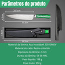 Faca Chef Jade Aço Inox Damasco Resina Colorida Profissional