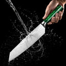 Faca Chef Esmeralda Premium Aço Inox Padrão Damasco Cabo Profissional