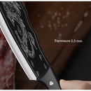 Faca de Chef Cutelo Dragão Aço Inoxidável 30cm Profissional