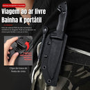 Faca Sentinela Ninja Aço Carbono Kydex + Pederneira