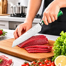 Faca Chef Esmeralda Premium Aço Inox Padrão Damasco Cabo Profissional