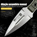 Mini Faca Russa Fulltang 440c Edc uso cotidiano Bainha Kydex Kaqui
