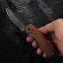 Canivete Pear Wood Madeira de Pera Lâmina Inox Black