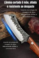 Faca Robust Vulcão Forjado Aço 5Cr15 + Bainha Couro