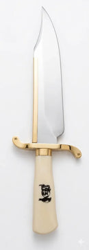 Facão Hibben Old West Bowie em Aço Inox com Bainha de Couro
