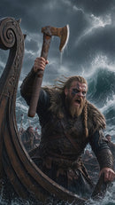 Machado Viking Ragnar com Cabo de Madeira — 64 cm
